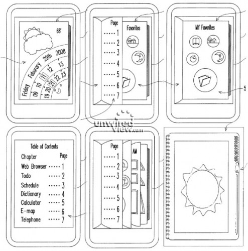 HTC патентует «книжный» интерфейс