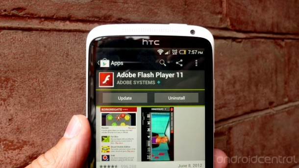 Обновление Adobe Flash Player 11 доступно Google Play