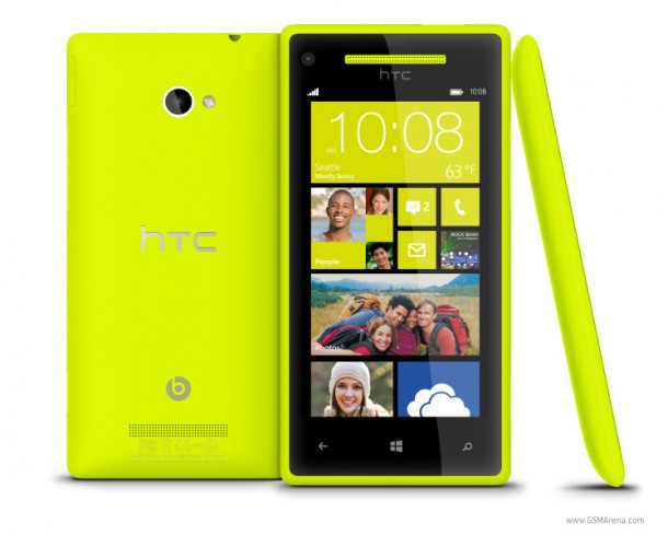 HTC Windows Phone 8X Limelight Yellow