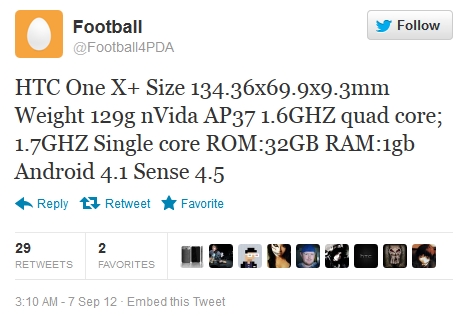 Новые данные об HTC One X+ 