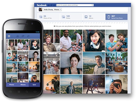 Facebook тестирует автозагрузку фото в приложении для Android 
