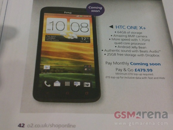 HTC One X+ засветился в британской брошюре 