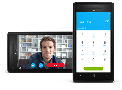 HTC 8X Skype