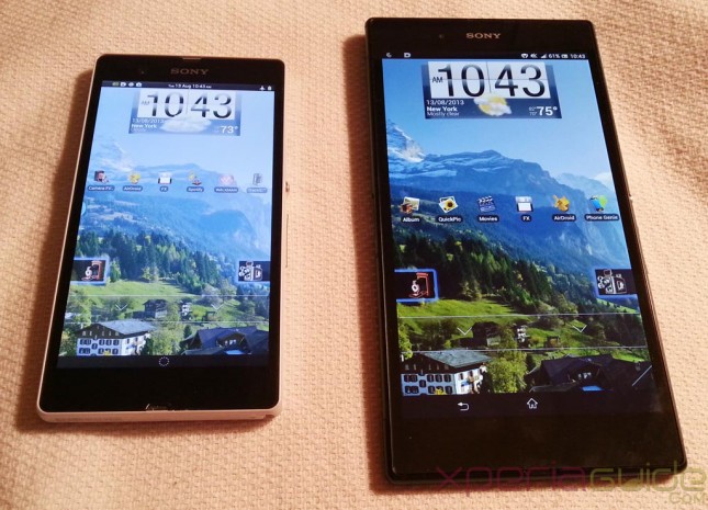 Xperia-Z-Ultra-Vs-Xperia-Z-LockScreen-layout