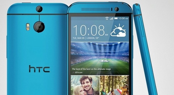 HTC One M8 в синем цвете корпуса