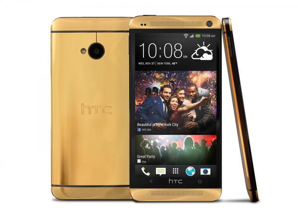 HTC One (М7) с 24-каратами золота